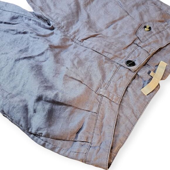 Silvian Heach Lavender Lilac Linen Cuffed Pants - Picture 2 of 8